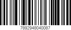 Código de barras (EAN, GTIN, SKU, ISBN): '7892948040087'