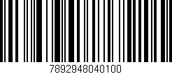 Código de barras (EAN, GTIN, SKU, ISBN): '7892948040100'