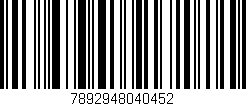 Código de barras (EAN, GTIN, SKU, ISBN): '7892948040452'