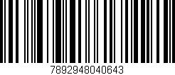 Código de barras (EAN, GTIN, SKU, ISBN): '7892948040643'