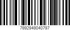 Código de barras (EAN, GTIN, SKU, ISBN): '7892948040797'