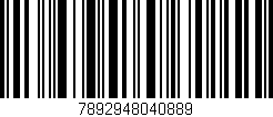Código de barras (EAN, GTIN, SKU, ISBN): '7892948040889'