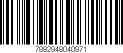 Código de barras (EAN, GTIN, SKU, ISBN): '7892948040971'