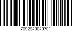 Código de barras (EAN, GTIN, SKU, ISBN): '7892948043781'