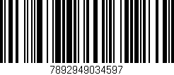 Código de barras (EAN, GTIN, SKU, ISBN): '7892949034597'