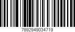 Código de barras (EAN, GTIN, SKU, ISBN): '7892949034719'