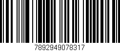 Código de barras (EAN, GTIN, SKU, ISBN): '7892949078317'