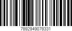 Código de barras (EAN, GTIN, SKU, ISBN): '7892949078331'