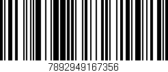 Código de barras (EAN, GTIN, SKU, ISBN): '7892949167356'
