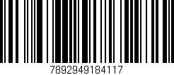 Código de barras (EAN, GTIN, SKU, ISBN): '7892949184117'
