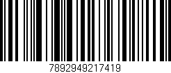 Código de barras (EAN, GTIN, SKU, ISBN): '7892949217419'