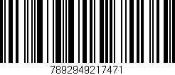 Código de barras (EAN, GTIN, SKU, ISBN): '7892949217471'