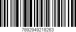 Código de barras (EAN, GTIN, SKU, ISBN): '7892949218263'