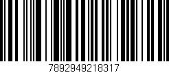 Código de barras (EAN, GTIN, SKU, ISBN): '7892949218317'