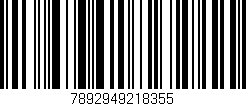 Código de barras (EAN, GTIN, SKU, ISBN): '7892949218355'