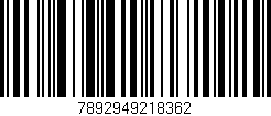 Código de barras (EAN, GTIN, SKU, ISBN): '7892949218362'
