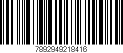 Código de barras (EAN, GTIN, SKU, ISBN): '7892949218416'