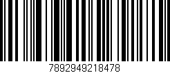 Código de barras (EAN, GTIN, SKU, ISBN): '7892949218478'