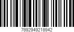 Código de barras (EAN, GTIN, SKU, ISBN): '7892949218942'