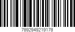 Código de barras (EAN, GTIN, SKU, ISBN): '7892949219178'