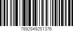 Código de barras (EAN, GTIN, SKU, ISBN): '7892949251376'