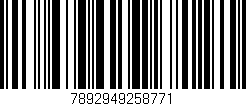 Código de barras (EAN, GTIN, SKU, ISBN): '7892949258771'