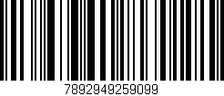 Código de barras (EAN, GTIN, SKU, ISBN): '7892949259099'