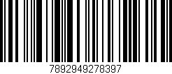 Código de barras (EAN, GTIN, SKU, ISBN): '7892949278397'