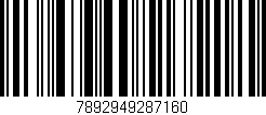 Código de barras (EAN, GTIN, SKU, ISBN): '7892949287160'