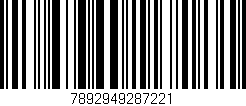 Código de barras (EAN, GTIN, SKU, ISBN): '7892949287221'