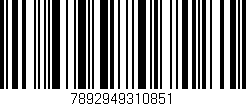 Código de barras (EAN, GTIN, SKU, ISBN): '7892949310851'