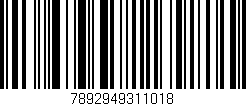 Código de barras (EAN, GTIN, SKU, ISBN): '7892949311018'