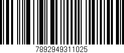 Código de barras (EAN, GTIN, SKU, ISBN): '7892949311025'