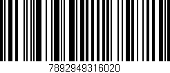Código de barras (EAN, GTIN, SKU, ISBN): '7892949316020'