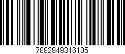 Código de barras (EAN, GTIN, SKU, ISBN): '7892949316105'