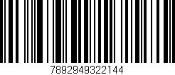 Código de barras (EAN, GTIN, SKU, ISBN): '7892949322144'