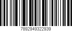 Código de barras (EAN, GTIN, SKU, ISBN): '7892949322939'
