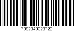 Código de barras (EAN, GTIN, SKU, ISBN): '7892949326722'