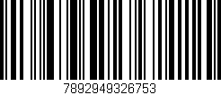 Código de barras (EAN, GTIN, SKU, ISBN): '7892949326753'