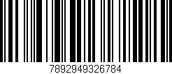 Código de barras (EAN, GTIN, SKU, ISBN): '7892949326784'
