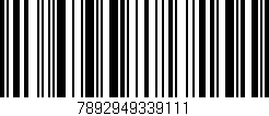 Código de barras (EAN, GTIN, SKU, ISBN): '7892949339111'