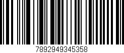 Código de barras (EAN, GTIN, SKU, ISBN): '7892949345358'