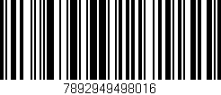 Código de barras (EAN, GTIN, SKU, ISBN): '7892949498016'