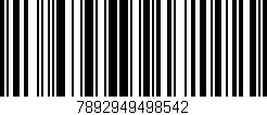 Código de barras (EAN, GTIN, SKU, ISBN): '7892949498542'