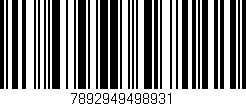 Código de barras (EAN, GTIN, SKU, ISBN): '7892949498931'