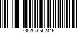 Código de barras (EAN, GTIN, SKU, ISBN): '7892949502416'