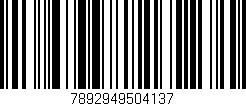 Código de barras (EAN, GTIN, SKU, ISBN): '7892949504137'