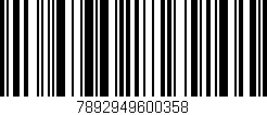 Código de barras (EAN, GTIN, SKU, ISBN): '7892949600358'