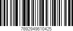 Código de barras (EAN, GTIN, SKU, ISBN): '7892949610425'