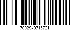 Código de barras (EAN, GTIN, SKU, ISBN): '7892949716721'